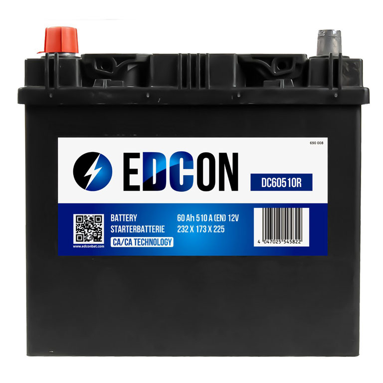 Аккумулятор Edcon 60Ah 510A (R)